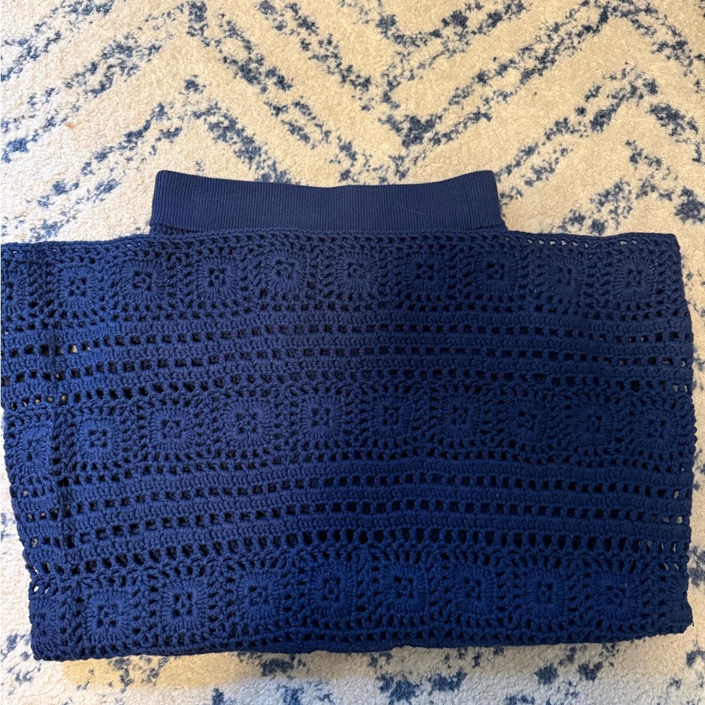 STAUD Navy Marlin Midi Skirt - Picture 5 of 5